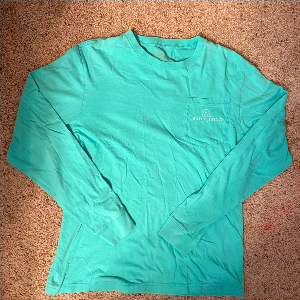 Lauren James teal long sleeve tee